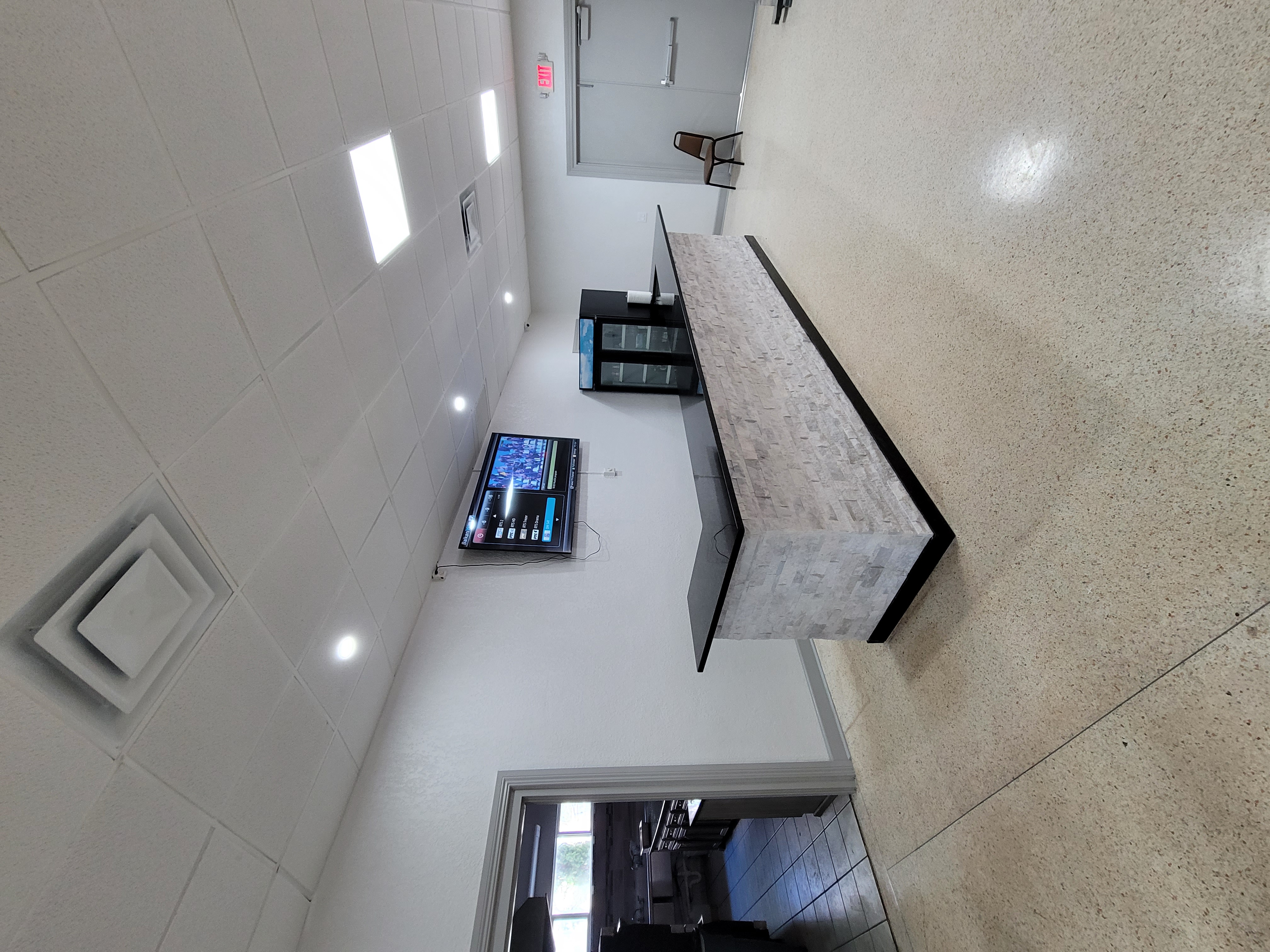 Church Hall counter buildout after